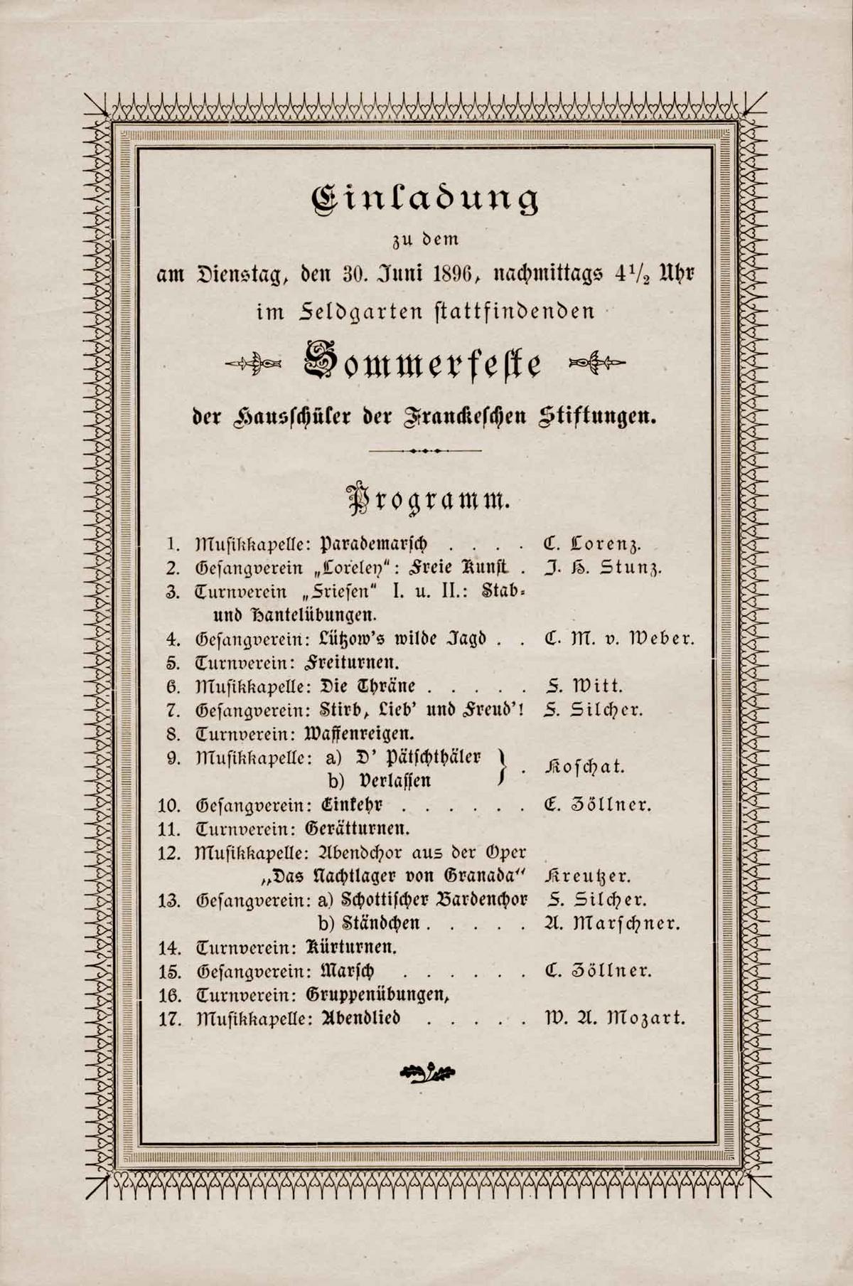 Einladung Sommerfest