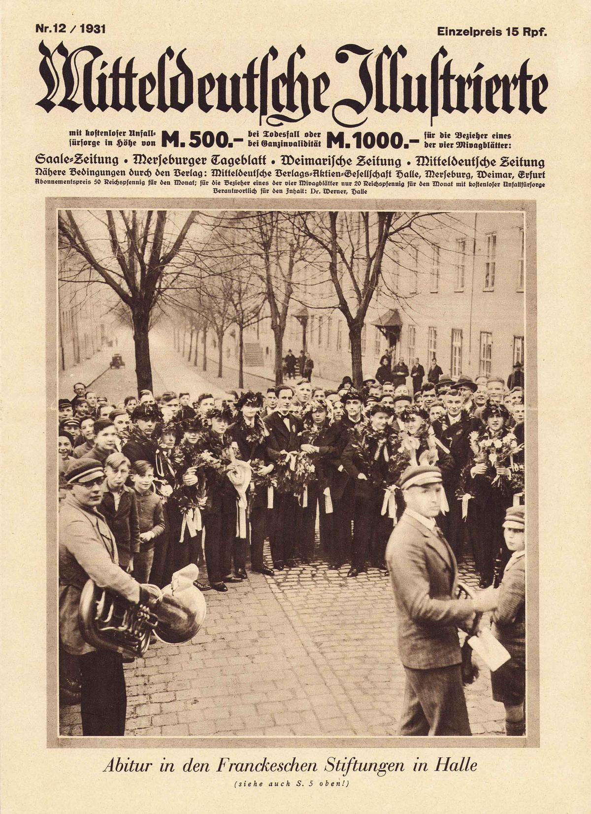 Mitteldeutsche Illustrierte mit Abbildung der Schülermusikkapelle